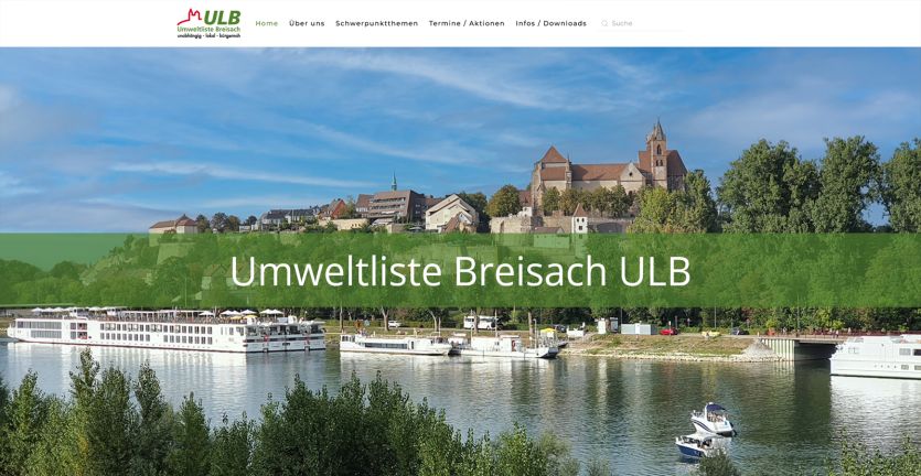 Screenshot Website Umweltliste Breisach