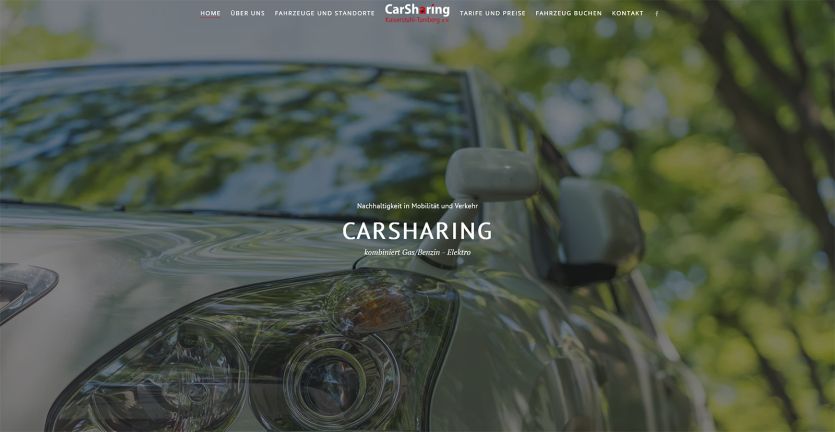 Screenshop Website CarSharing Kaiserstuhl Tuniberg